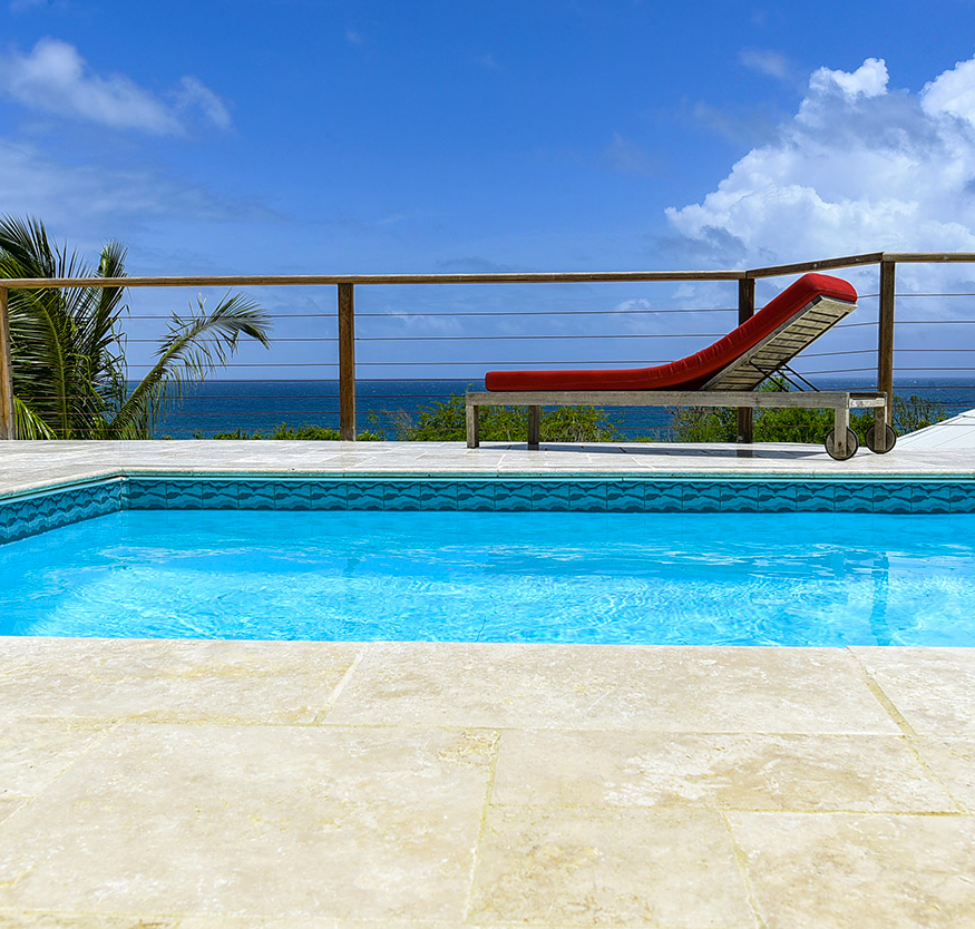 Location vue Turquoise Tartane vue mer piscine