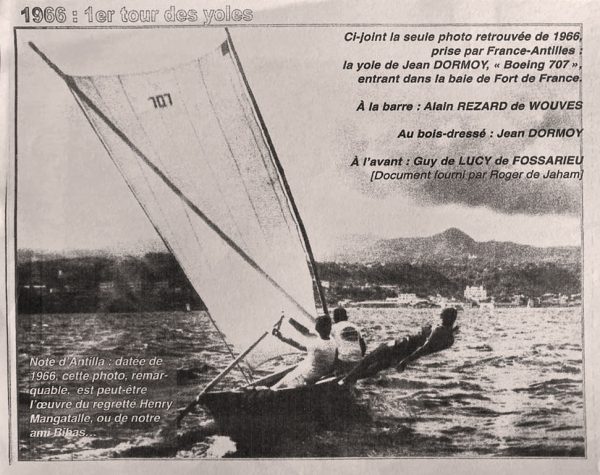 Le premier tour de Yole de Martinique 1966