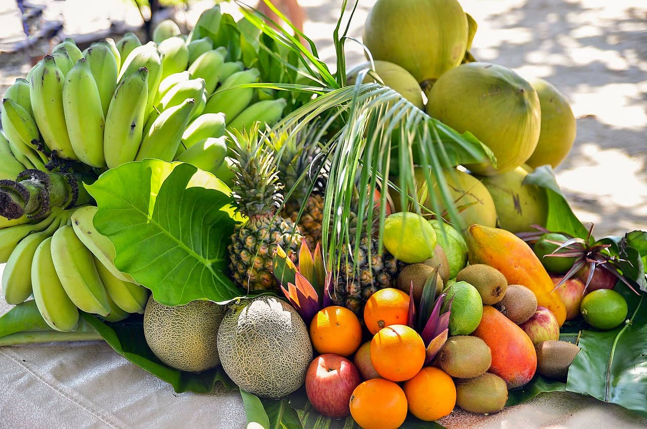 Fruits exotiques plage Martinique