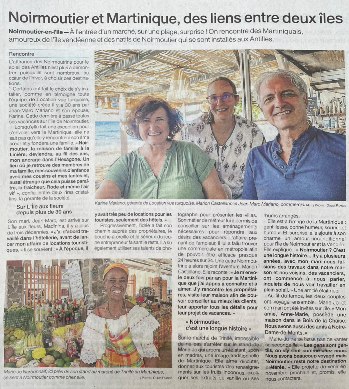 Ouest france Locations Vue Turquoise