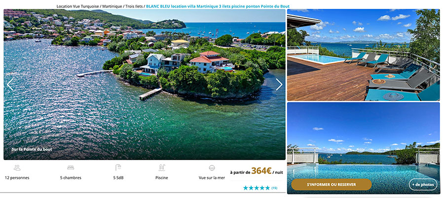 Blanc Bleu Villa Trois Ilets Martinique