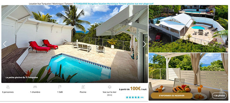 Ti Turquoise Bungalow Martinique Tartane