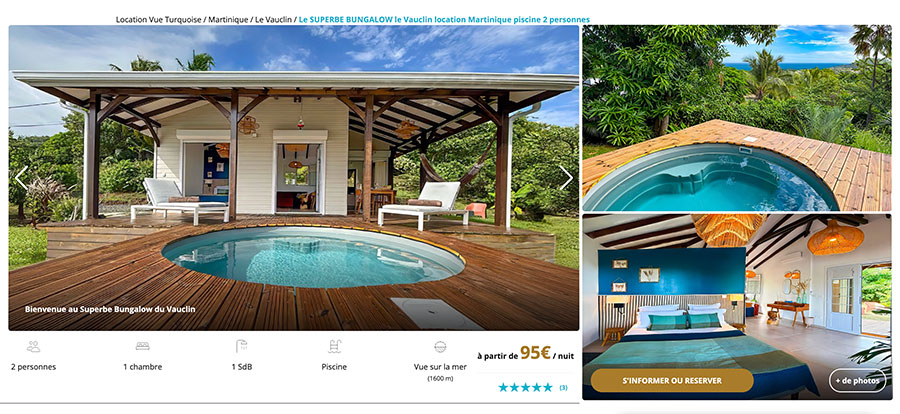 Superbe bungalow du Vauclin Martinique