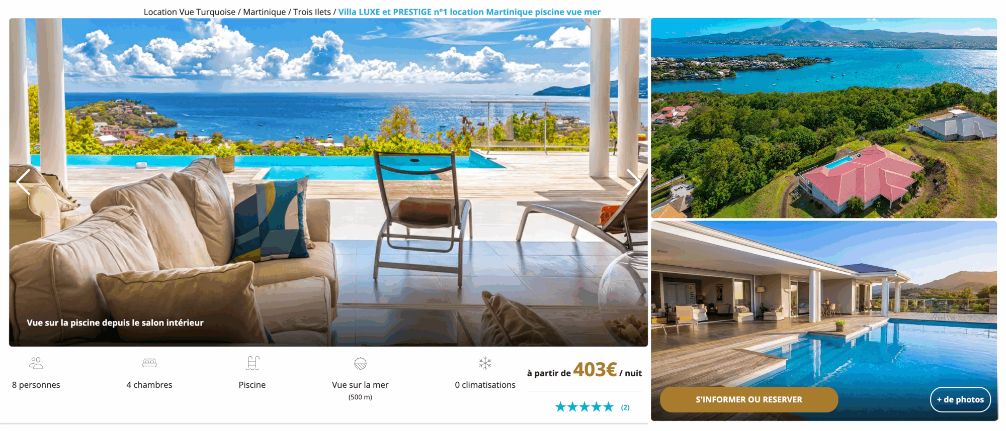 villa de grand Luxe Martinique trois ilets